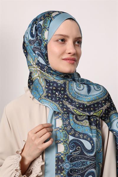 Hint İpeği Şal Bebe Mavi