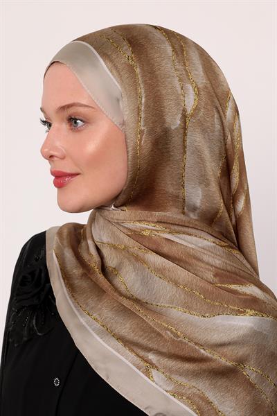 Hint İpeği Şal | Bej