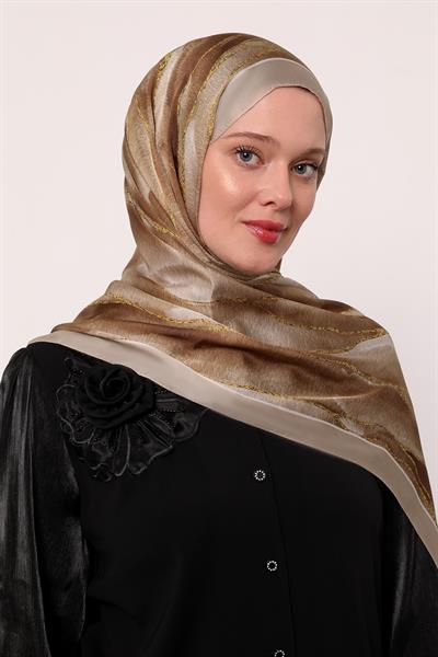 Hint İpeği Şal | Bej