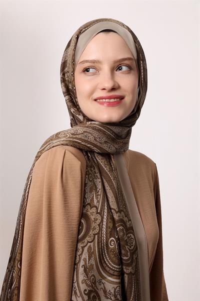 Hint İpeği Şal Bej