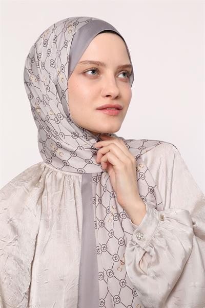 Hint İpeği Şal Ekru