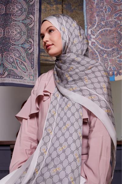 Hint İpeği Şal Ekru