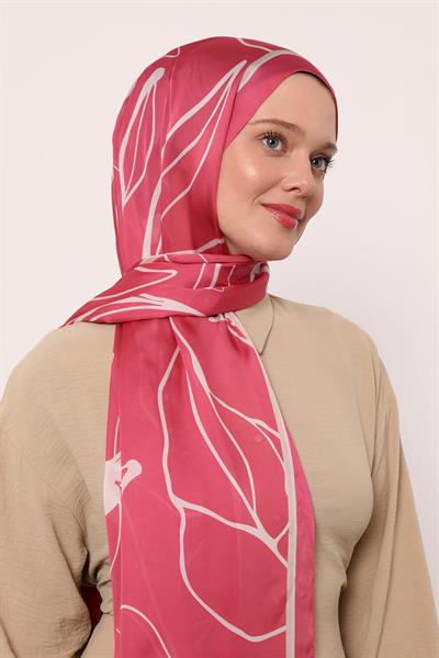 Hint İpeği Şal | Fuşya