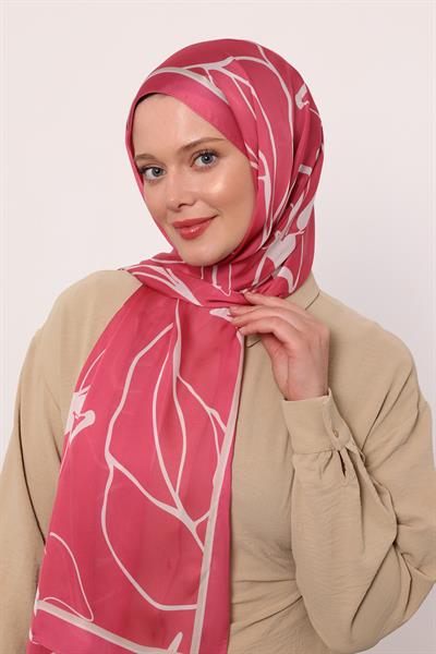 Hint İpeği Şal | Fuşya