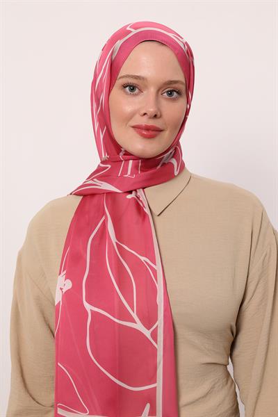 Hint İpeği Şal | Fuşya