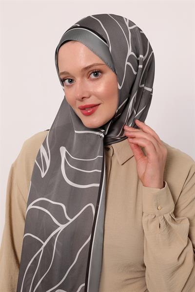 Hint İpeği Şal | Gri