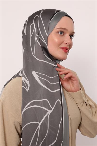 Hint İpeği Şal | Gri