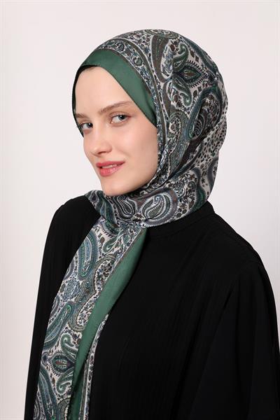 Hint İpeği Şal Haki