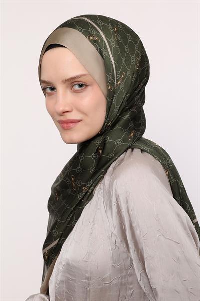 Hint İpeği Şal Haki