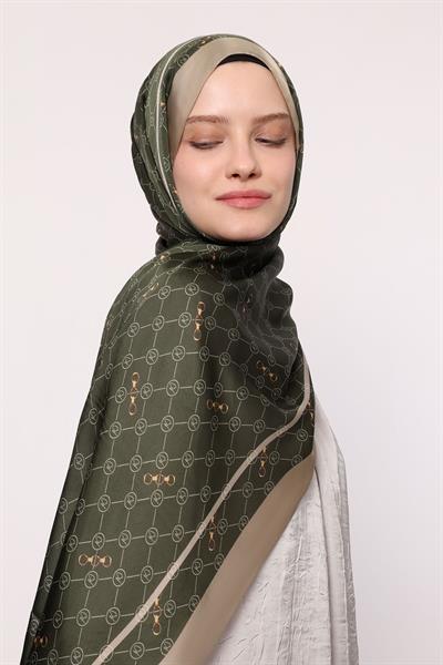 Hint İpeği Şal Haki