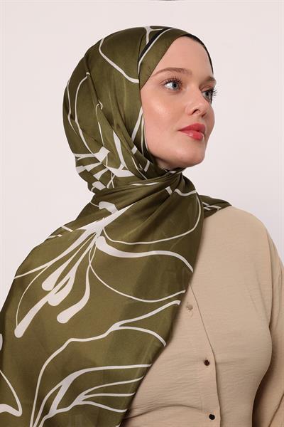 Hint İpeği Şal | Haki