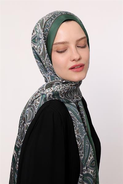 Hint İpeği Şal Haki