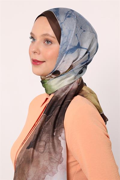 Hint İpeği Şal | Kahverengi