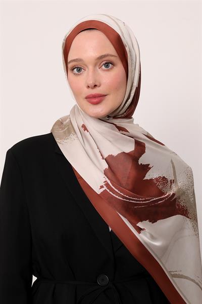 Hint İpeği Şal | Kiremit