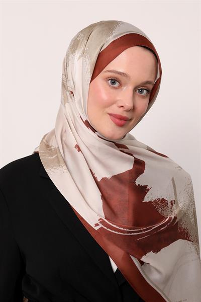 Hint İpeği Şal | Kiremit