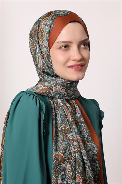 Hint İpeği Şal Kiremit