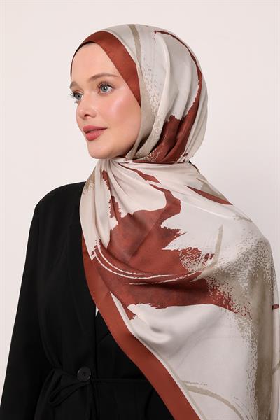 Hint İpeği Şal | Kiremit
