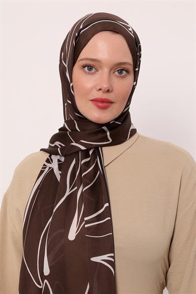 Hint İpeği Şal | Koyu Kahve