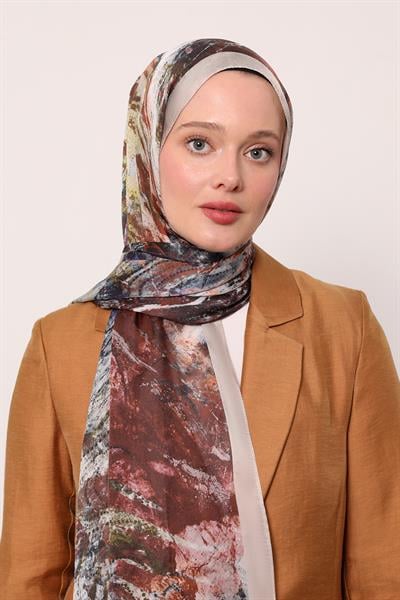 Hint İpeği Şal | Krem