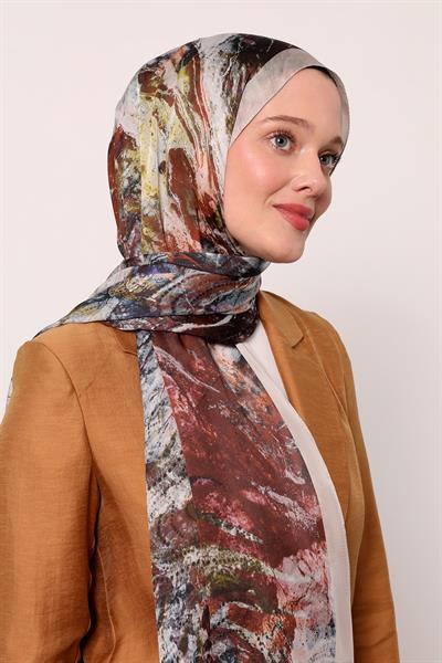 Hint İpeği Şal | Krem