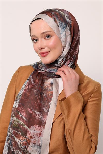 Hint İpeği Şal | Krem