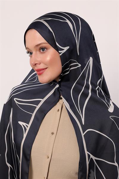 Hint İpeği Şal | Lacivert