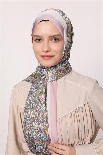 Hint İpeği Şal Lila