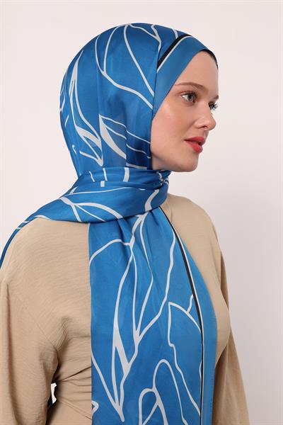 Hint İpeği Şal | Mavi