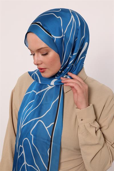 Hint İpeği Şal | Mavi