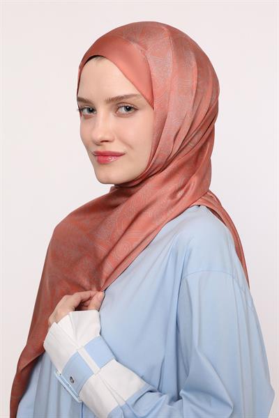 Hint İpeği Şal Mercan