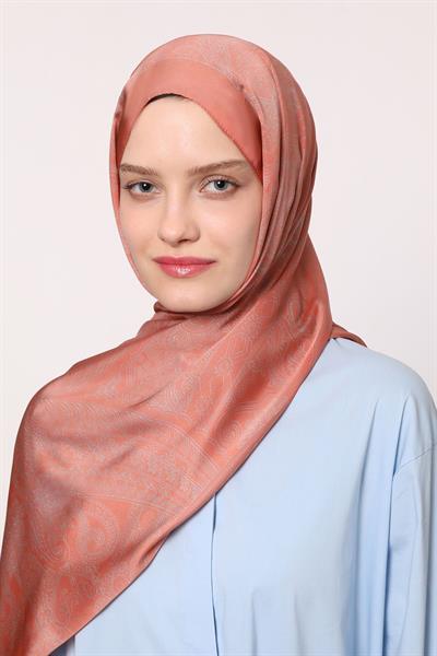 Hint İpeği Şal Mercan
