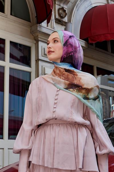 Hint İpeği Şal | Nil Yeşili