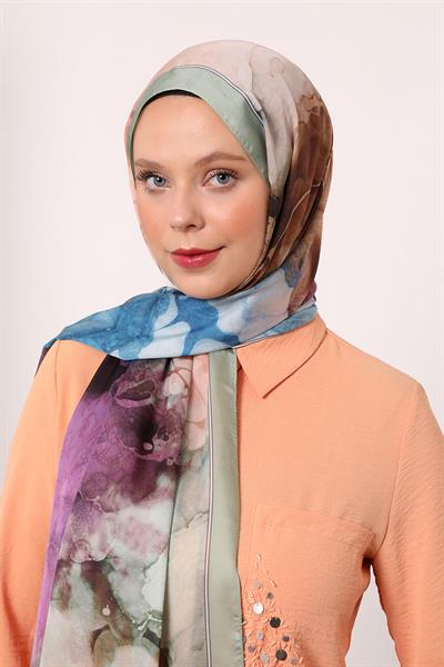 Hint İpeği Şal | Nil Yeşili