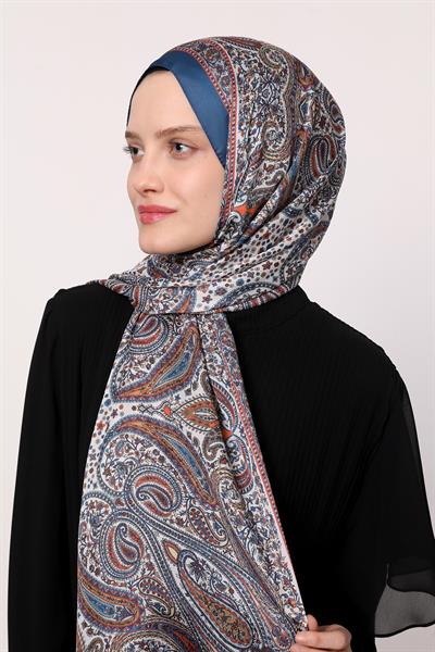 Hint İpeği Şal Petrol