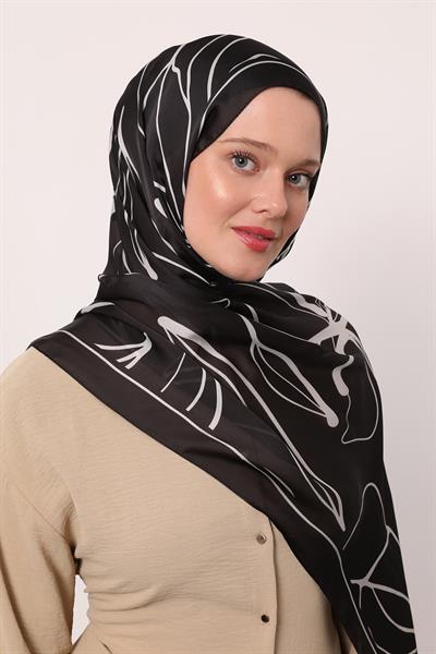 Hint İpeği Şal | Siyah