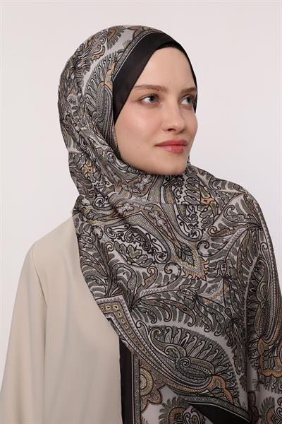 Hint İpeği Şal Siyah