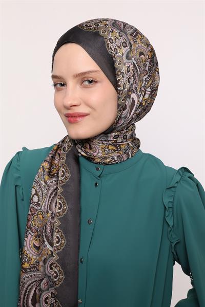 Hint İpeği Şal Siyah