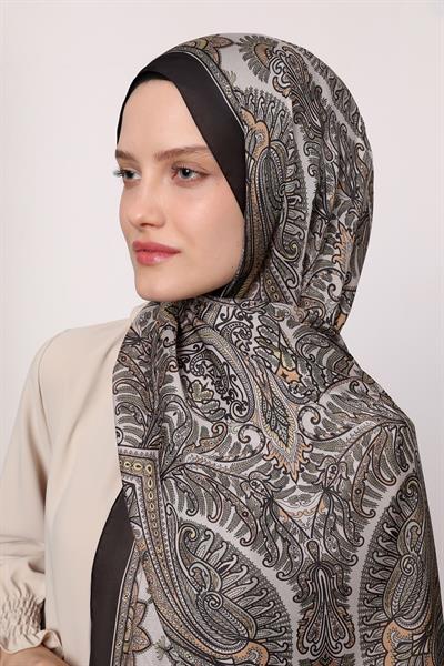 Hint İpeği Şal Siyah