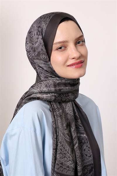 Hint İpeği Şal Siyah