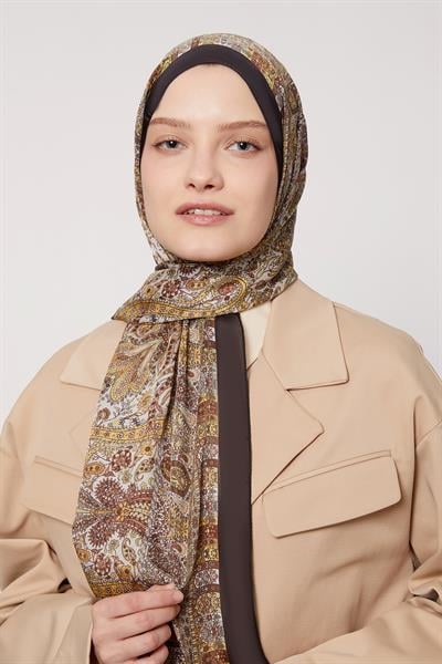 Hint İpeği Şal | Siyah Gold