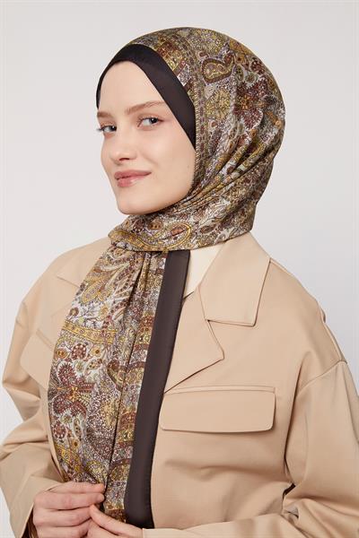 Hint İpeği Şal | Siyah Gold