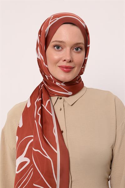 Hint İpeği Şal | Siyah-Turkuaz