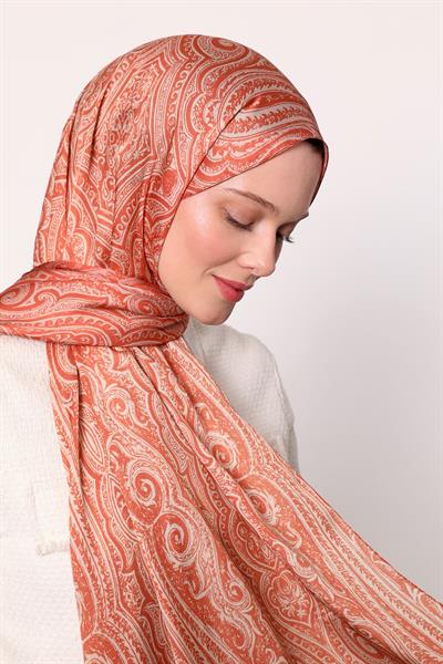 Hint İpeği Şal Somon