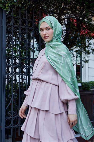 Hint İpeği Şal | Su Yeşili