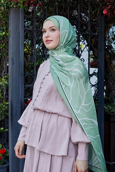 Hint İpeği Şal | Su Yeşili