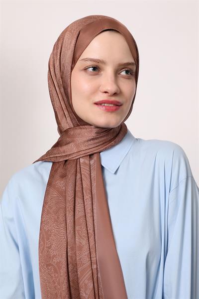 Hint İpeği Şal Sütlü Kahve