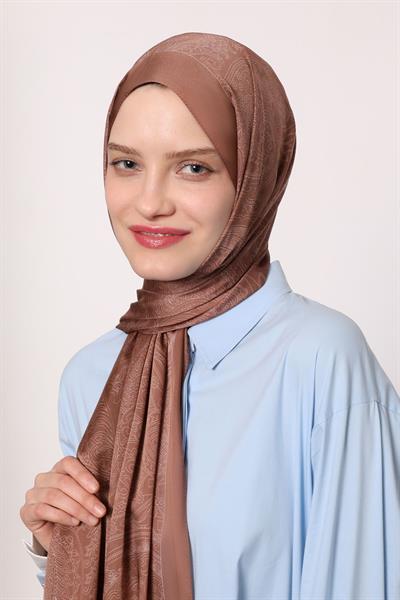 Hint İpeği Şal Sütlü Kahve