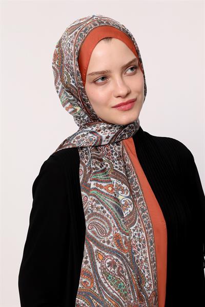 Hint İpeği Şal Turuncu