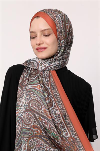 Hint İpeği Şal Turuncu