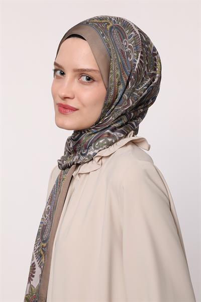 Hint İpeği Şal Vizon